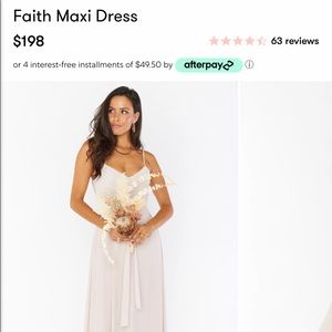 Show me your mumu, tan/off white dress. Worn once.
